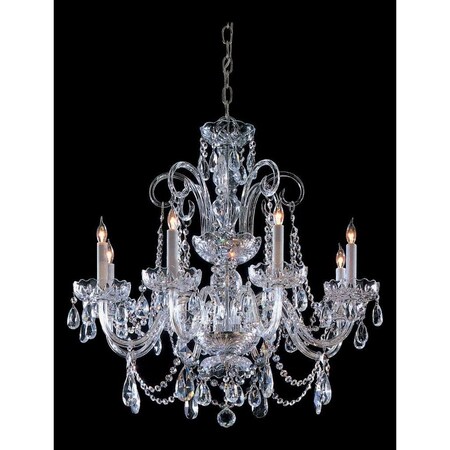 Crystorama Eight Light Polished Chrome Up Chandelier 5008-CH-CL-S